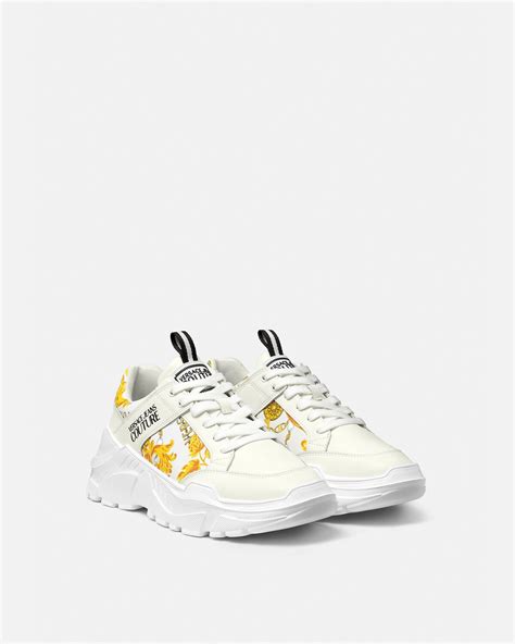 sneakers versace basse bianche|Sneaker Speedtrack Chain Couture Bianco,Stampa .